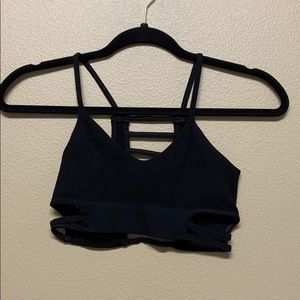 Black Strapy Crop Top
